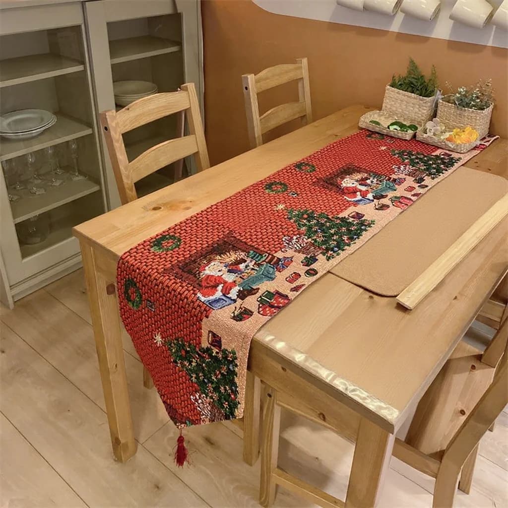 Vianočný behúň na stôl z bavlnenej zmesi
