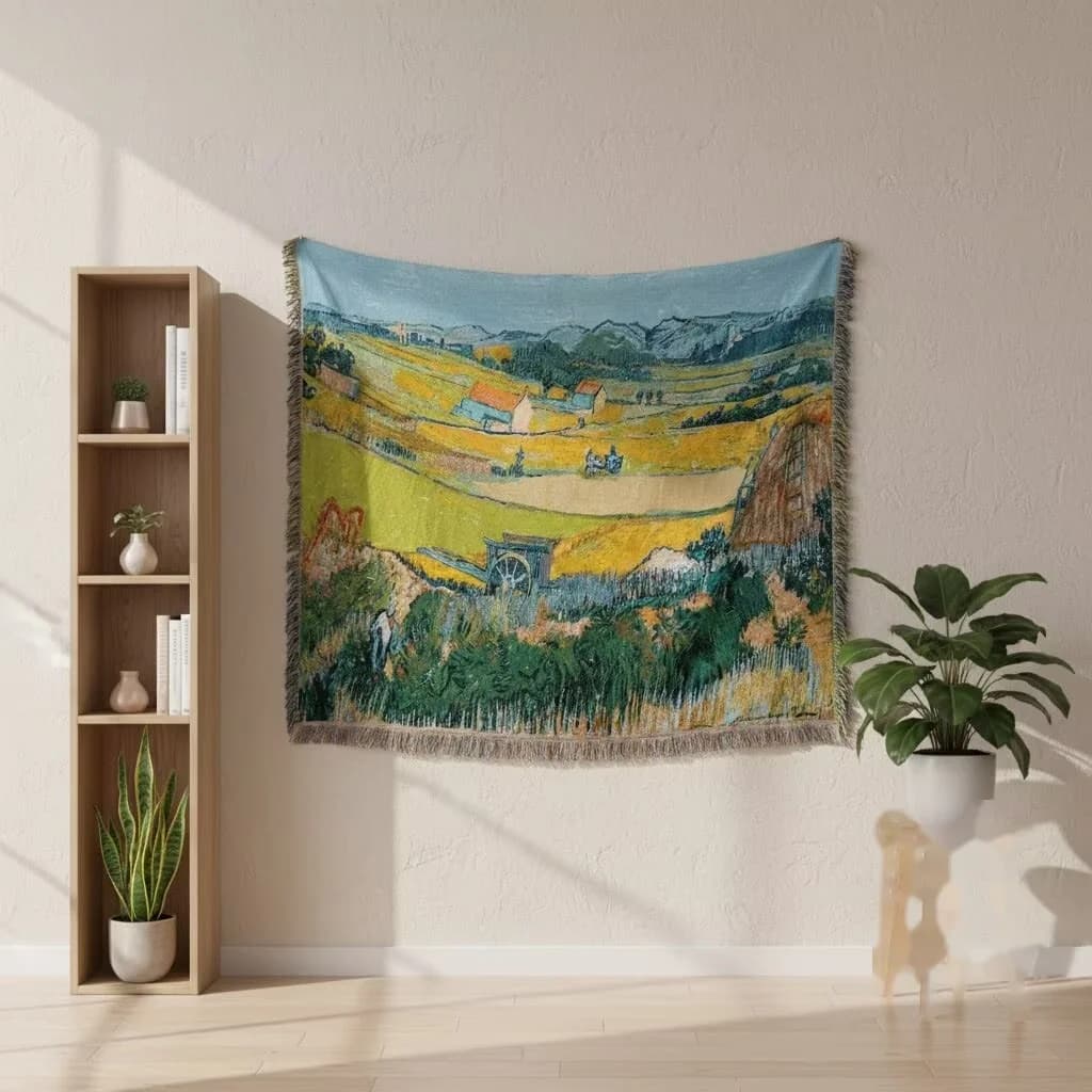 Tapiseria v štýle Van Gogha, deka zo zmesi bavlny, nástenné umenie, poťah na gauč