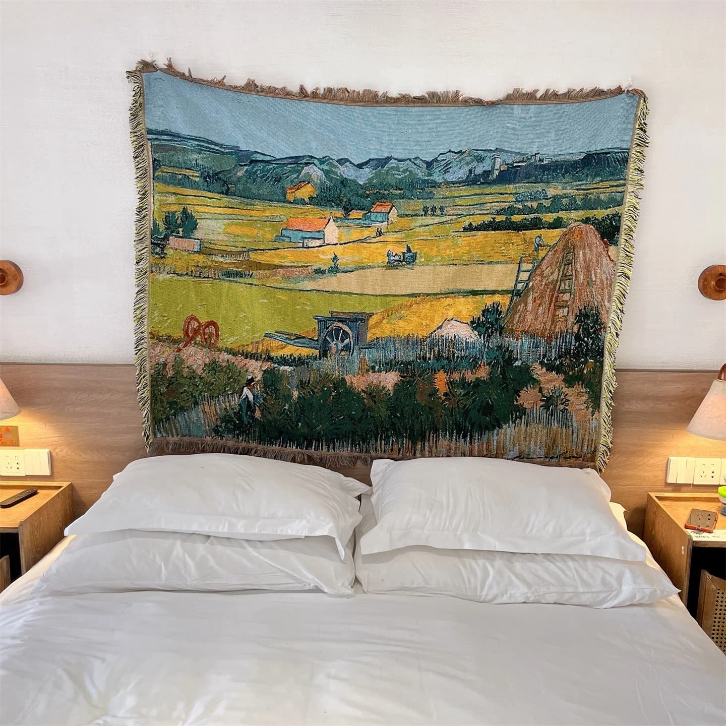 Tkaná deka vo štýle Van Gogha na pohovku, posteľ alebo ako nástenná dekorácia 130x160 cm