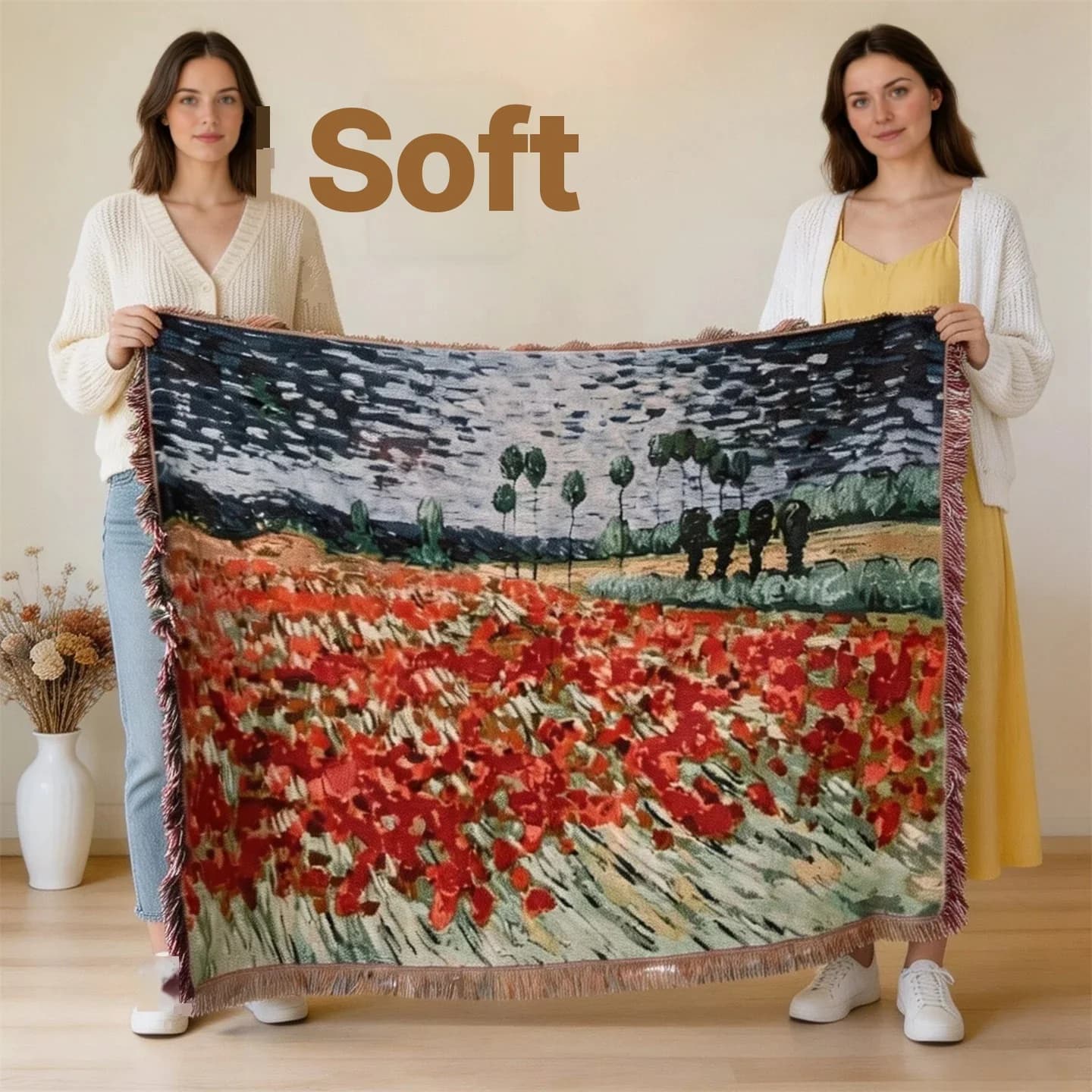 Tapestry deka v štýle Van Gogha na gauč alebo ako dekorácia na stenu