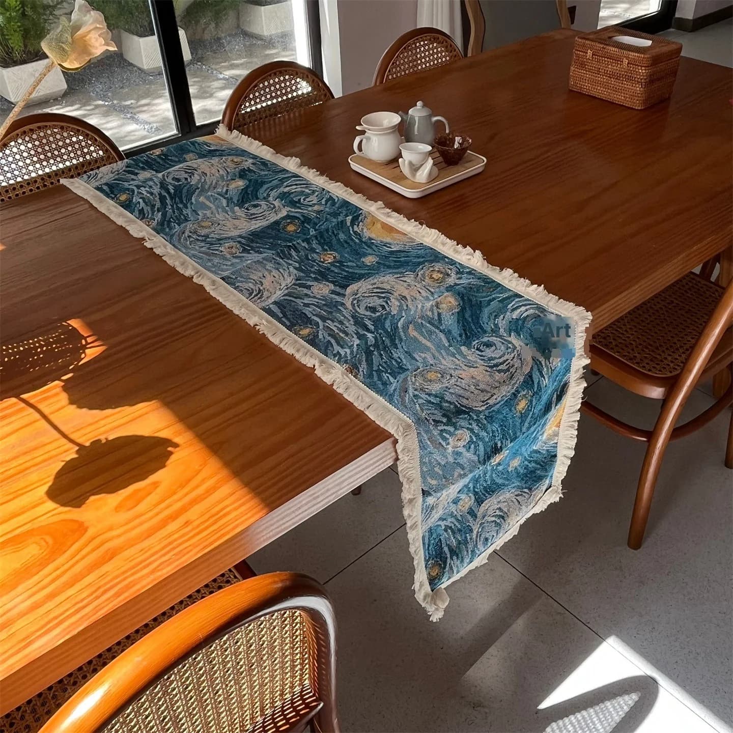 Bežec na stôl Van Gogh Hviezdna noc, bavlnená zmes