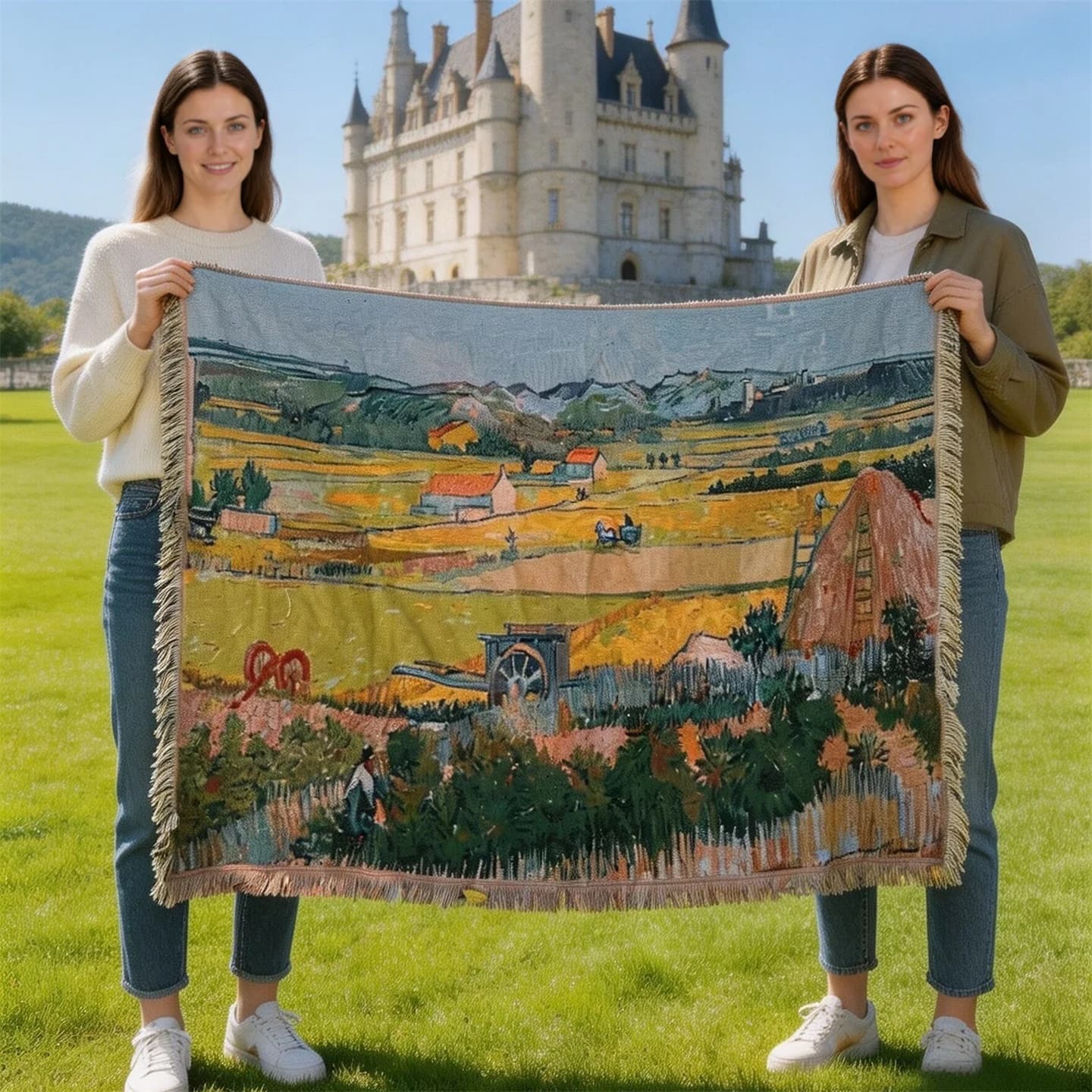 Tapiseria v štýle Van Gogha, deka zo zmesi bavlny, nástenné umenie, poťah na gauč